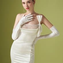 【New】Rita 緞面長手套(配件)