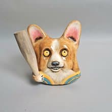 柯基犬擴香器01(手工陶製品)