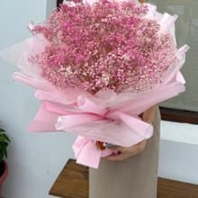 畢業滿天星巨大花束、永生花、乾燥花