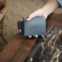 Paul (Grey) : wallet, men purse, Grey, cow leather, folded wallet