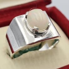 Beautiful Opal Ring Unisex White Opal Stone Jewelry Valentine Day Gift For Him N