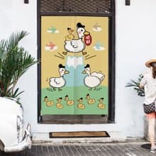 醜萌招財鴨子 門簾