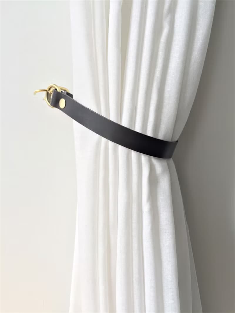 皮革窗簾綁帶//簡約主義//家居裝飾//窗簾//窗簾綁帶