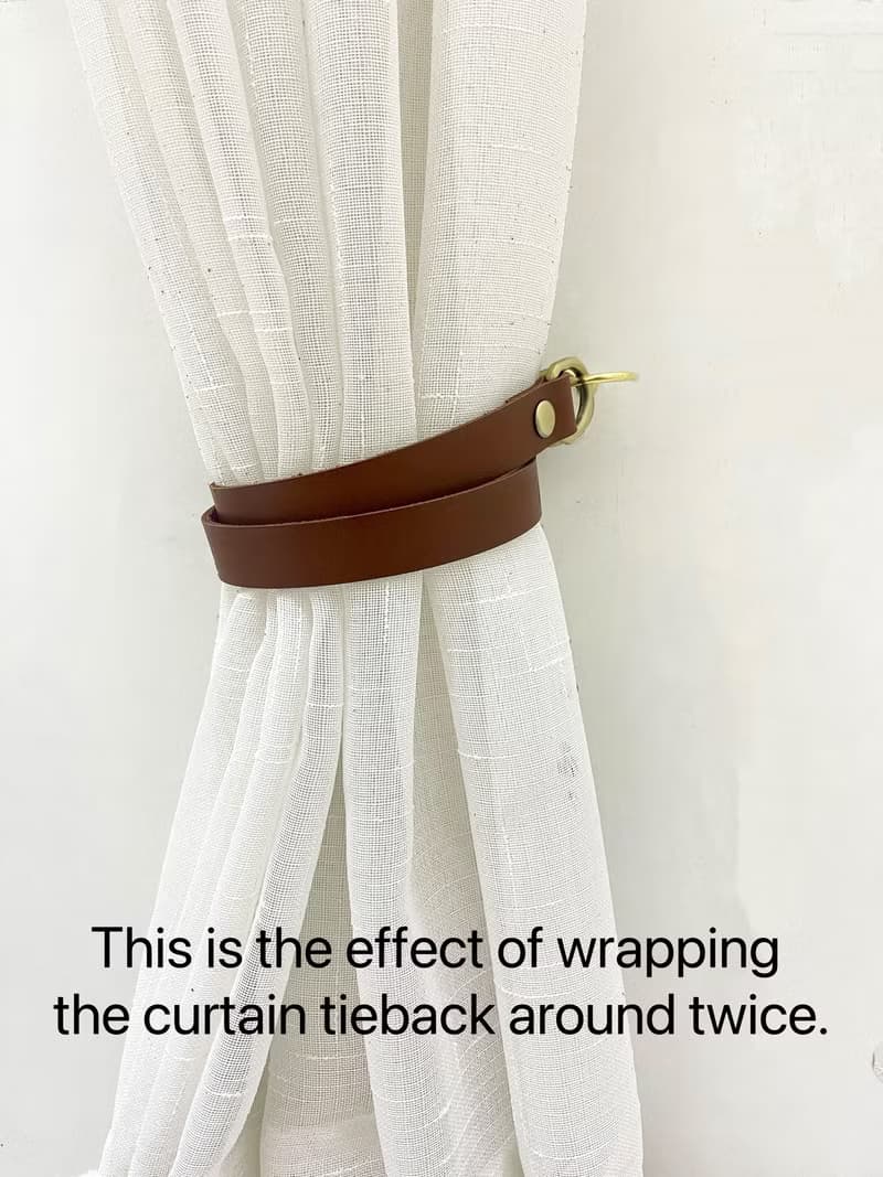 皮革窗簾綁帶//簡約主義//家居裝飾//窗簾//窗簾綁帶