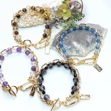 Six Cats 天然石 能量水晶 設計款 開運 招財 14K包金手鍊 禮物