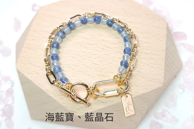 Six Cats 天然石 能量水晶 設計款 開運 招財 14K包金手鍊 禮物