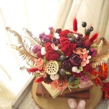 鴻圖大展.喜氣紅色系.乾燥花.開幕.升遷首選.