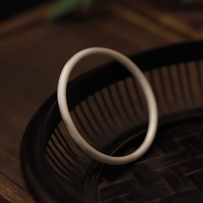 手工古法金剛圈封口純銀手環