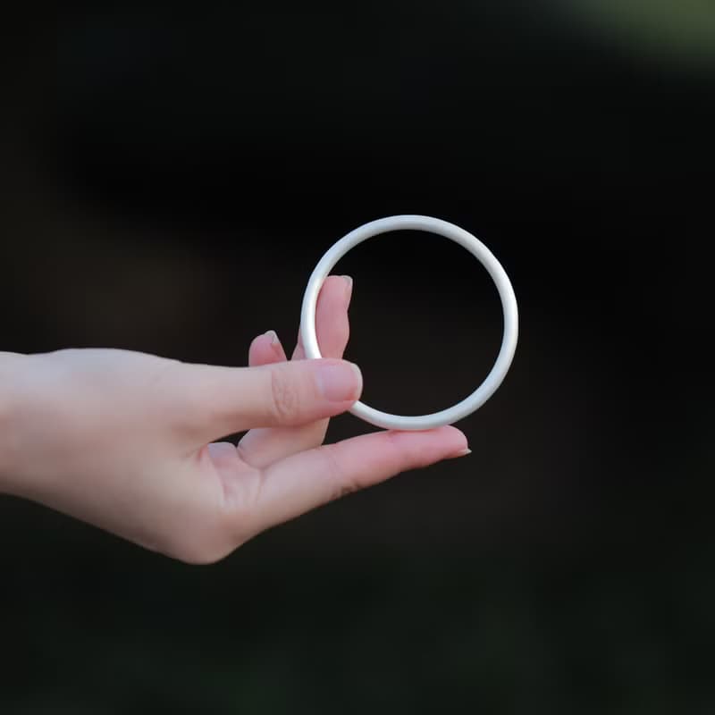 手工古法金剛圈封口純銀手環