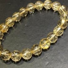 招財金發晶 純天然巴西進口維納斯金發晶手鏈 發絲多密 晶體干淨