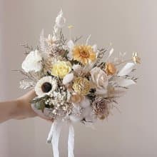 【新娘捧花】婚禮捧花 婚禮 結婚 手綁花 永生花 婚紗照 永生捧花