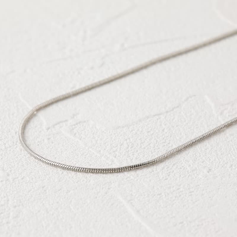 string chain magnet necklace SV ニッケルフリー マグネットネックレス 着脱簡単　シンプルチェーンネックレス　シルバー