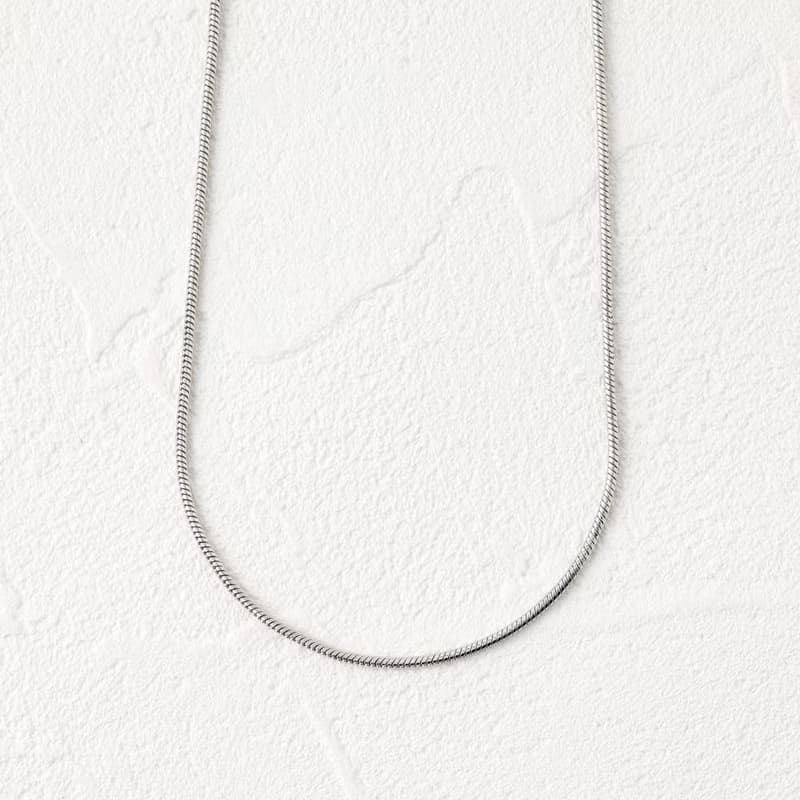 string chain magnet necklace SV ニッケルフリー マグネットネックレス 着脱簡単　シンプルチェーンネックレス　シルバー