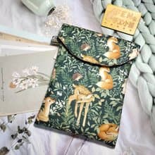 袋物系列-美國限量布薄棉布Agf森林動物款收納-7.8吋電子書保護套