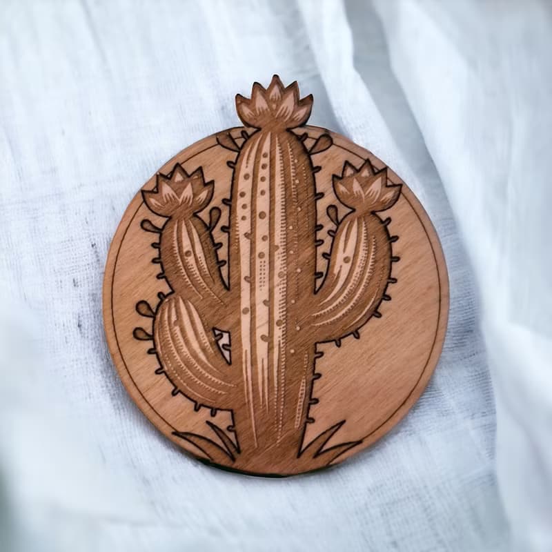 Mexican Patterns Wooden Coaster Set – Cultural Home Bar Decor - Mexico Art