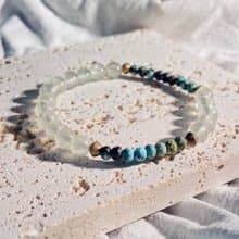 【檸檬莫西多 Lemon Mojito】沁涼葡萄石手鍊 | 天然石 水晶手鍊