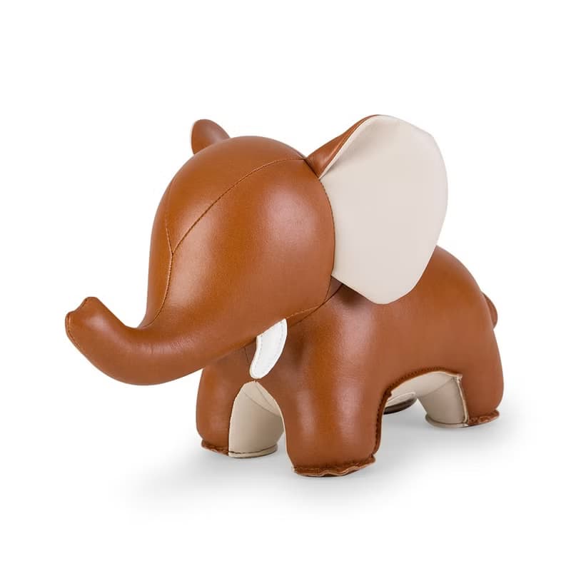 【書擋】大象 Elephant Abby II 皮革動物擺飾  | 入厝禮物