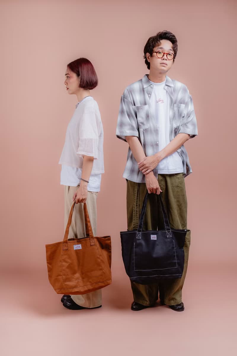 Walking Stitch : Haru Shopping Bag : กระเป๋าช้อปปิ้ง (Black, Tan Brown)