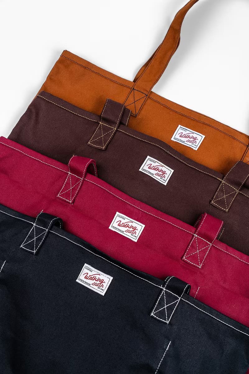 Walking Stitch : Haru Shopping Bag : กระเป๋าช้อปปิ้ง (Black, Tan Brown)