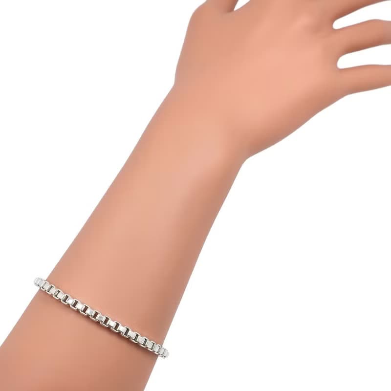 【日本直送】ティファニー TIFFANY&Co. ベネチアン ブレスレット シルバー925 約15.9g レディース【中古】