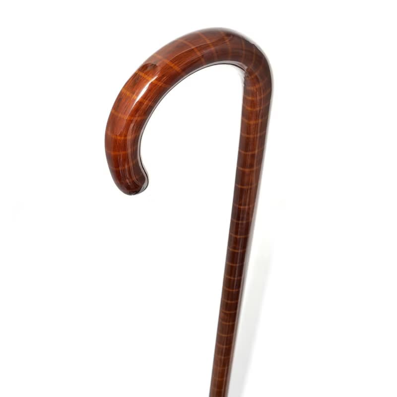 らせん巻き大曲ステッキ　天然木製一本杖