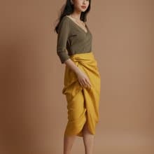 美背扭結上衣(綠)