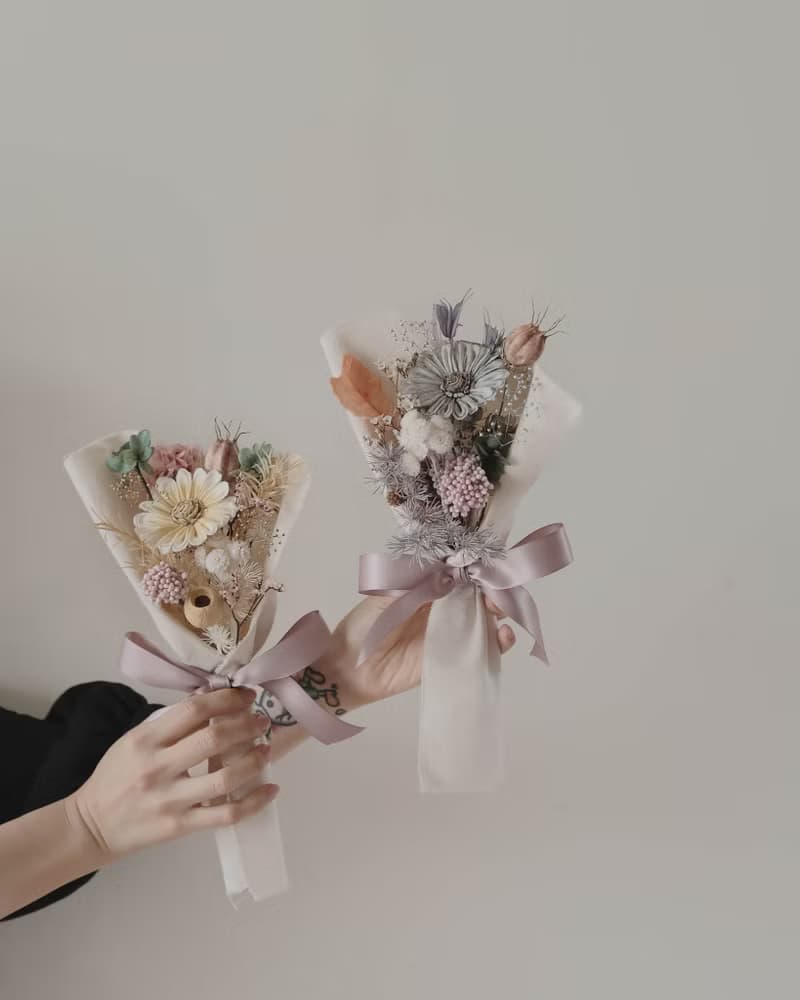 xuli.96 日常花束-S 胚布花束 索拉花 乾燥花 七夕情人節