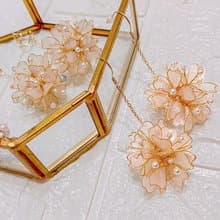 櫻花花球耳環 Sakura Ball earring UV 樹脂手創飾品