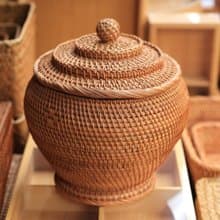 藤編系列 | 藤編儲罐 | 茶葉 茶具 食品收納罐  | 手制 天然秋藤