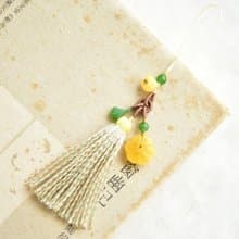 【小歡喜】Amber天然琥珀蜜蠟南瓜珠壓襟包包手機小吊飾