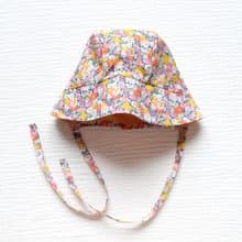 英國LIBERTY FABRICS歐式復古印花雙面穿戴嬰兒遮陽帽-經典莉比