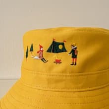 Eco-Friendly 貓咪刺繡環保漁夫帽 Camping