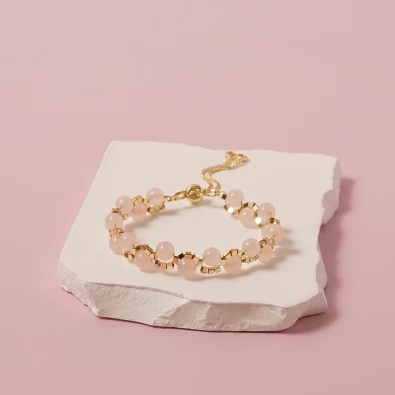 【法式優雅】繁花盛開 | 粉水晶 | 能量水晶/寶石/設計/手鍊/飾品