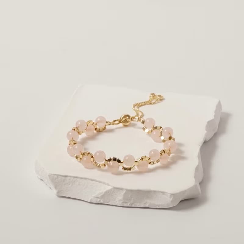 【法式優雅】繁花盛開 | 粉水晶 | 能量水晶/寶石/設計/手鍊/飾品