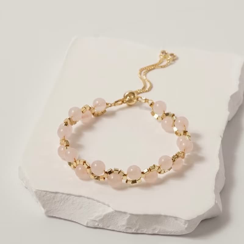 【法式優雅】繁花盛開 | 粉水晶 | 能量水晶/寶石/設計/手鍊/飾品