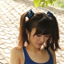 【展現浪漫品味的法式禮盒】藍色法式夢幻印花 - 純絲時尚髮圈組