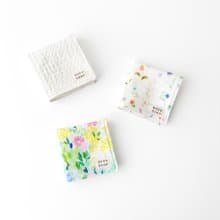 春のスケッチブック　３枚セット　ギフト　贈りもの　ガーゼハンカチ　リネンガーゼハンカチ　オーガニックコットン使用