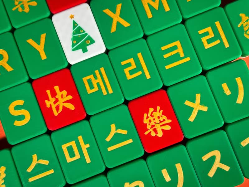 麻雀造型擺設 - 聖誕特別版 中英日韓 語