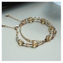 生日石系列 | 十一月 |  黃水晶 | 兩件組合式手鍊