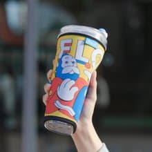 漂浮珍奶杯 - 輕量杯套(鬍子大叔 漂浮派