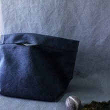 礦工手袋 | 丹寧藍 | 底部大容量 手提袋 便當袋 置物袋 貓窩