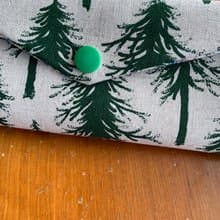 文青風環保筷袋  植樹 綠  手作餐具袋.交換禮物.