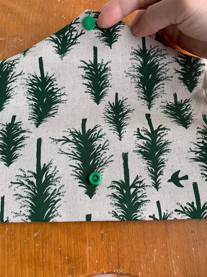 文青風環保筷袋  植樹 綠  手作餐具袋.交換禮物.