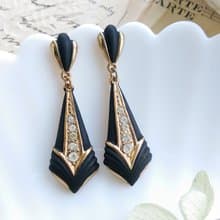Vintage Jewelry 西洋古董飾品 啞光 摩登 老派復古  針式耳環