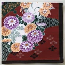Japanese Furoshiki Vintage Floral Motifs Gift Wrapped 20.5 x 20.5 inches