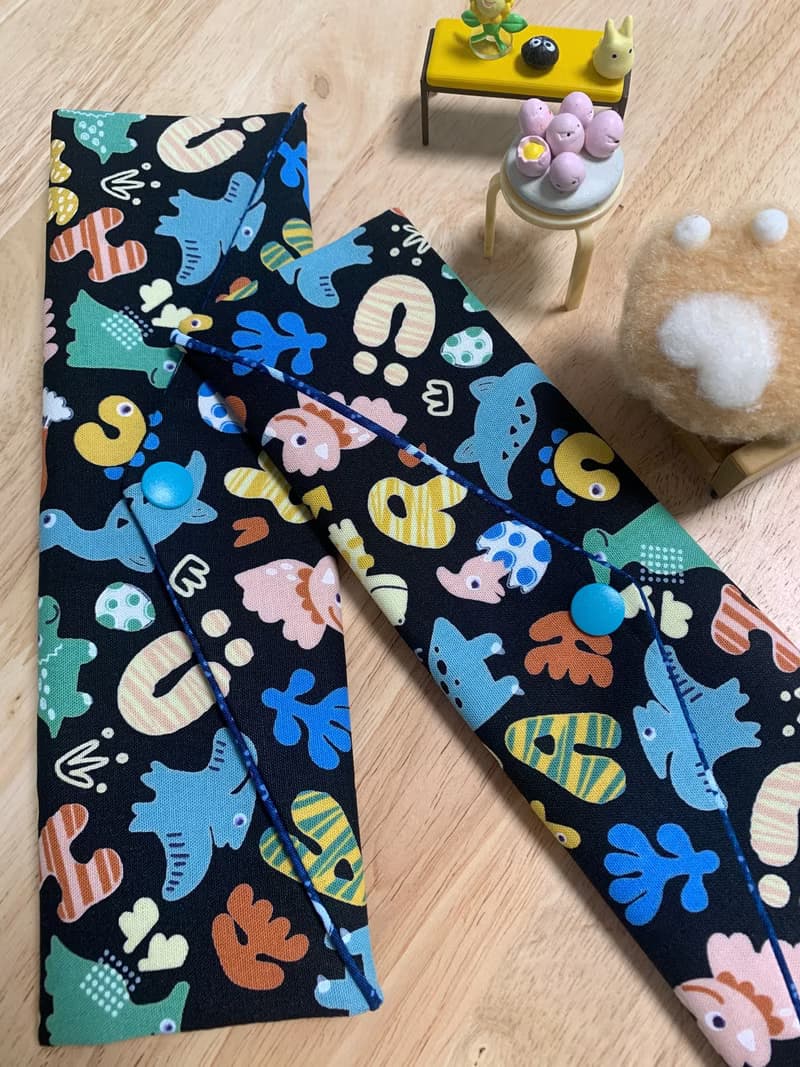 文青風環保純棉筷袋 萌萌侏羅紀 個性酷黑   日本 潮物 收納 手