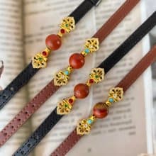 包漿南紅皮扣款手鐲