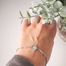March birthstone, Pisces bracelet, Aquamarine, 925 silver, Mother's day gift