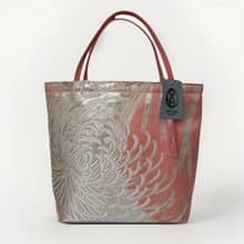 獨一無二真絲和服袋帶托特包, 日本手工刺繡升級改造包, 和風藝術