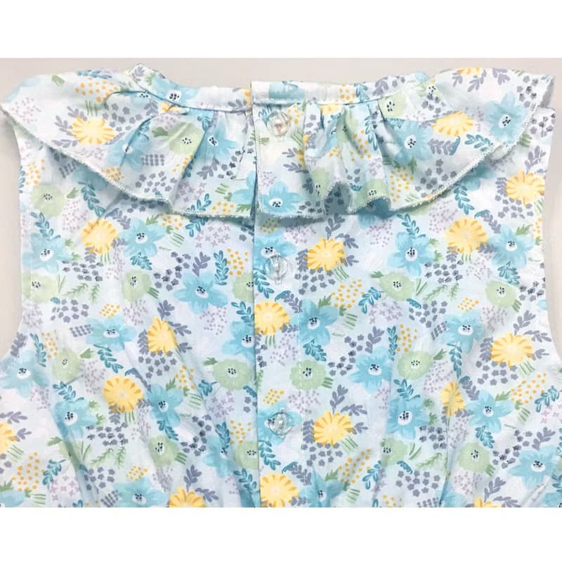 荷葉領無袖洋裝 衣裙 女童裝 花朵 Flowers